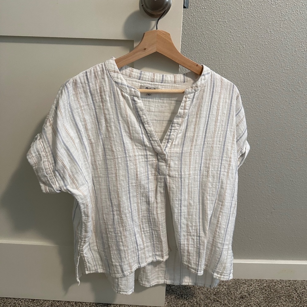 Madewell Crinkle Gauze Pullover Top
